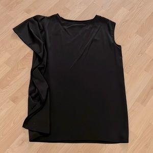 Forever 21 little black dress with draped fabric over shoulder. Sz. LG.